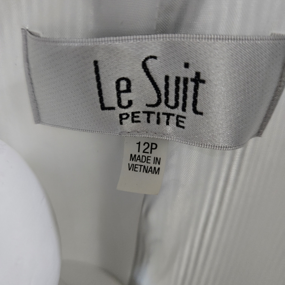 Le Suit Classic Grayish Black and White Pinstripe Suit - Picture 4 of 4